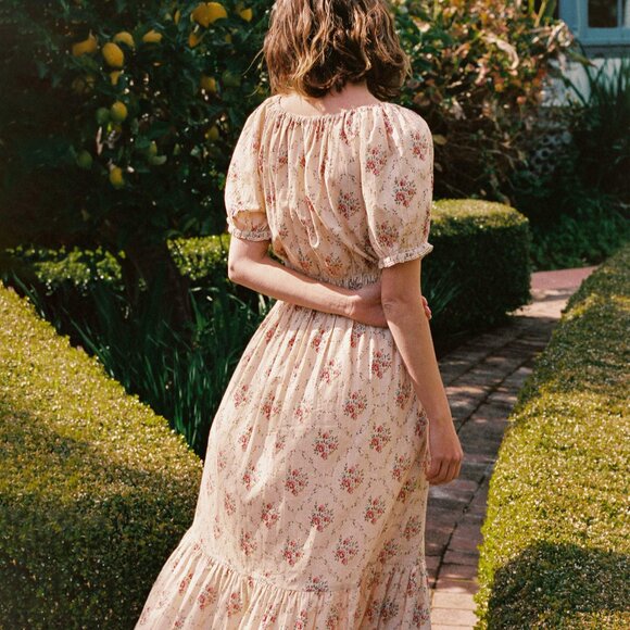 Christy Dawn Floral Maxi Dress in Cream and Pink - Picture 4 of 16